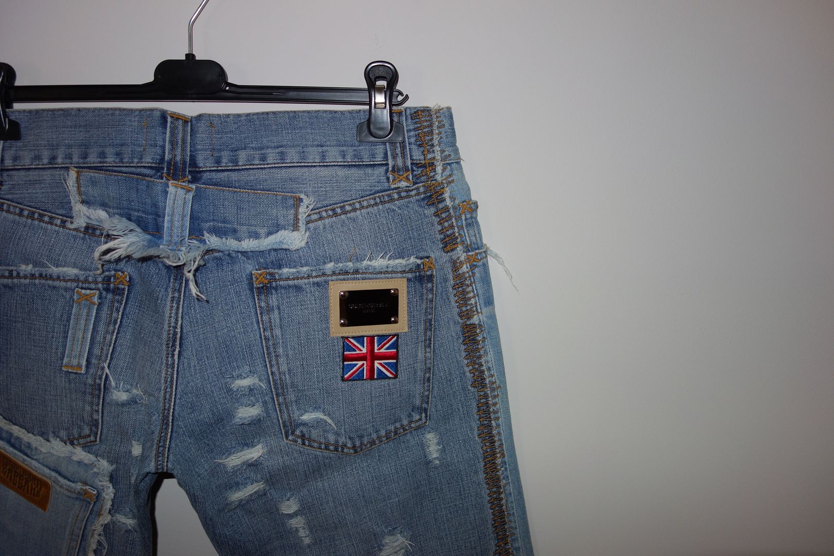 Dolce&Gabbana Black Label Runway BECKHAM 7 Logo Plate Jeans